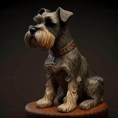 3D model Zwergschnauzer dog (STL)